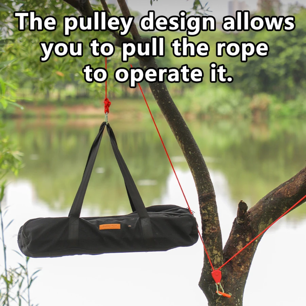 JOFU Tali Tenda Paracord Rope Tent 1/8 Inch Lifting Pulley 4 PCS 2M - SH200 Gambar produk JOFU Tali Tenda Paracord Rope Tent 1/8 Inch Lifting Pulley 4 PCS 2M - SH200 - 4
