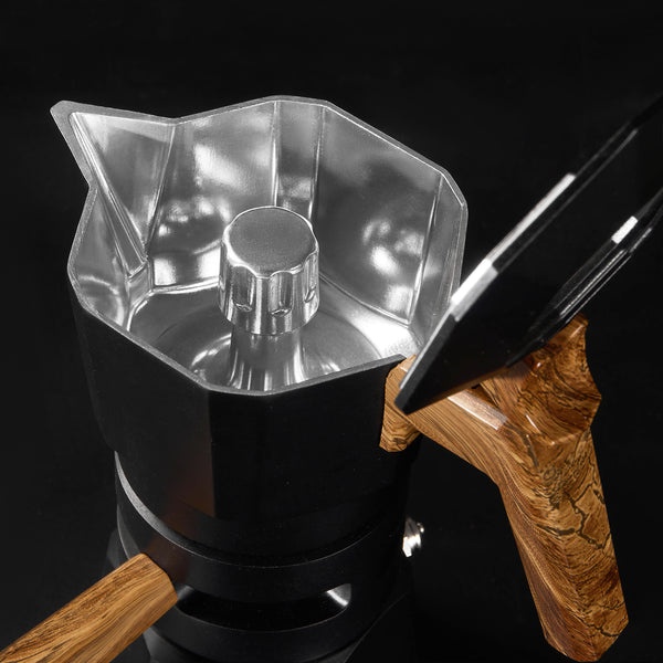One Two Cups Moka Pot Teko Kopi Espresso Coffee Maker 2 Cup 100ml - L35 Gambar produk One Two Cups Moka Pot Teko Kopi Espresso Coffee Maker 2 Cup 100ml - L35 - 4