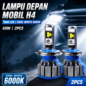 Gambar produk TURBO Lampu Depan Mobil H4 Headlamp SMD LED Cool White 40W 2 PCS - T1