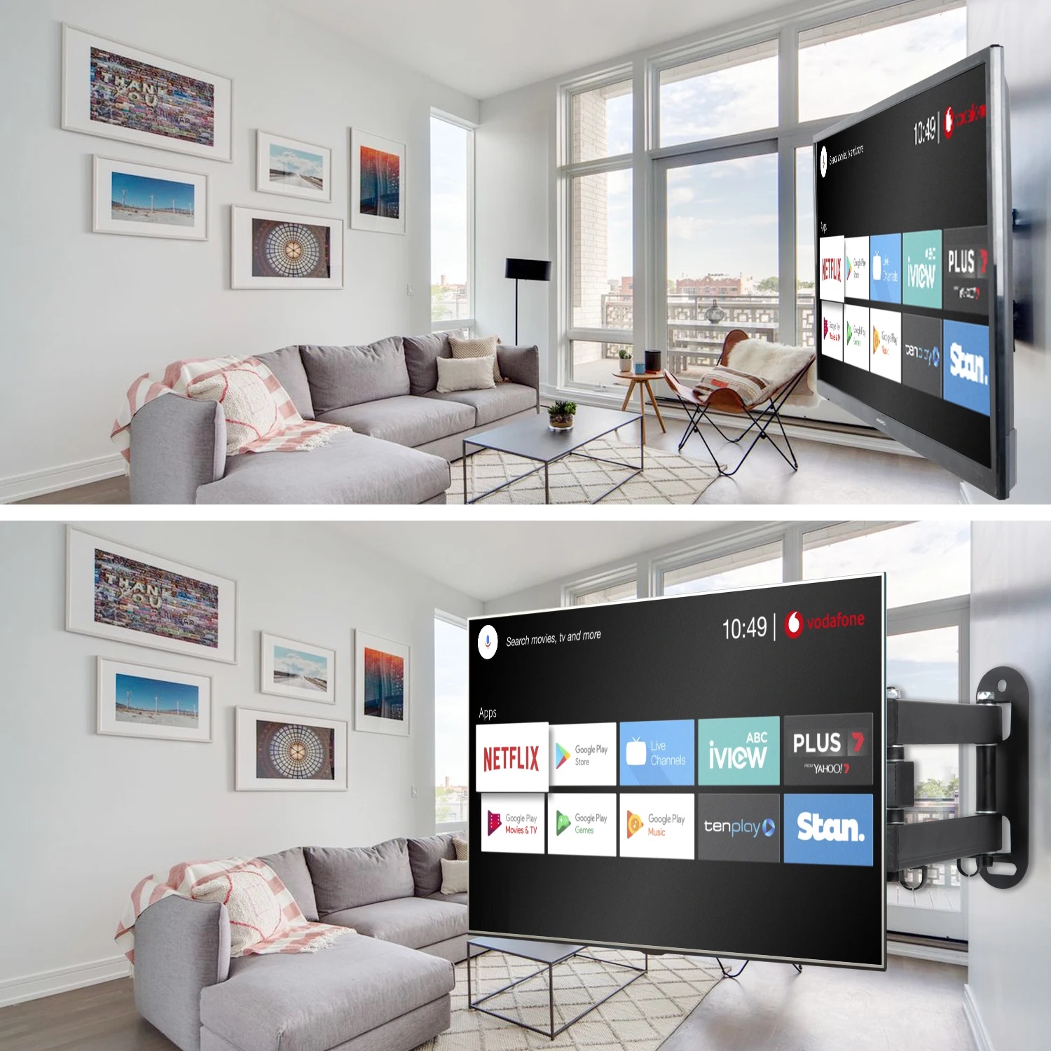 ALROTA Bracket TV Dinding 360 Degree Rotate VESA 200x200 14-32 Inch - DKE-S32 Gambar produk ALROTA Bracket TV Dinding 360 Degree Rotate VESA 200x200 14-32 Inch - DKE-S32 - 5