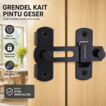 TaffHOME Grendel Kait Pintu Geser Kunci Sliding Door Latch Steel - B100