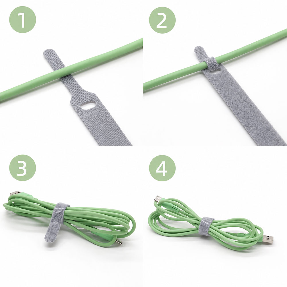 Gambar produk DGO Velcro Strap Pengikat Kabel Cable Organizer 12x200mm 30 PCS - VO-10 - 3