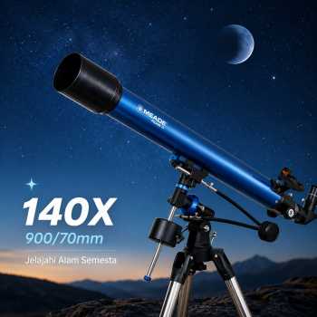 MEADE Teropong Bintang Astronomical Telescope 900/70mm - Blue