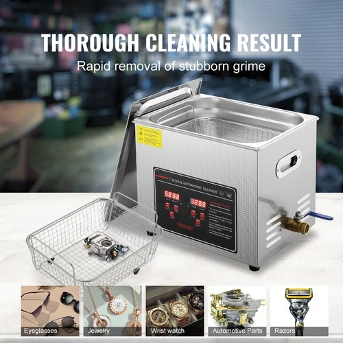 Taffware Mesin Pembersih Perhiasan Ultrasonic Cleaner 240W 10L - KZ-D10 Gambar produk Taffware Mesin Pembersih Perhiasan Ultrasonic Cleaner 240W 10L - KZ-D10 - 6