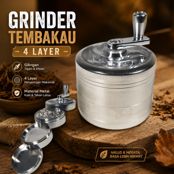 ISHOWTIENDA Grinder Penggiling Tembakau Herb Crusher Engkol 4 Layer - LST-25