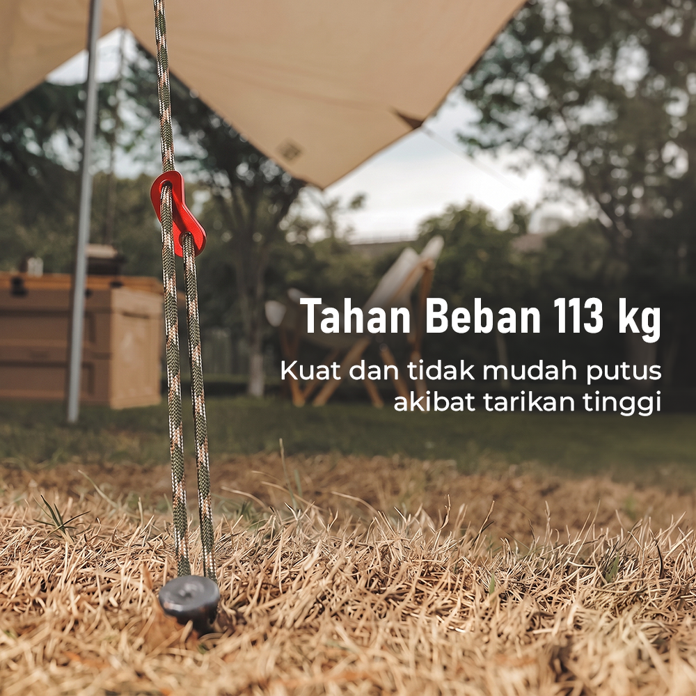 TaffSPORT Tali Tenda Paracord Rope Tent Camp 7 Core 4mm 100M - SH139 Gambar produk TaffSPORT Tali Tenda Paracord Rope Tent Camp 7 Core 4mm 100M - SH139 - 4