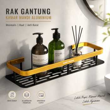 TaffHOME Rak Gantung Kamar Mandi Dapur Organizer Rack Aluminium - CR530