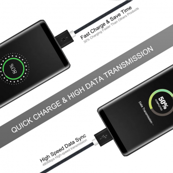 Gambar produk Dragon Line Kabel Data USB Type C Multifungsi Braided 480Mbps 30cm - AV140 - 3