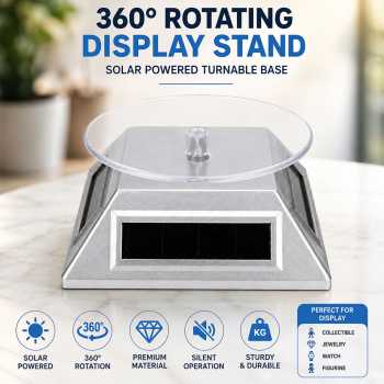 MOR Alas Putar Rotating Turntable Display Stand Solar Panel - QM115