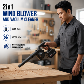 LIHIUM Air Blower Vacuum Cleaner 2in1 Cordless Rechargeable 6000mAh - FC-21
