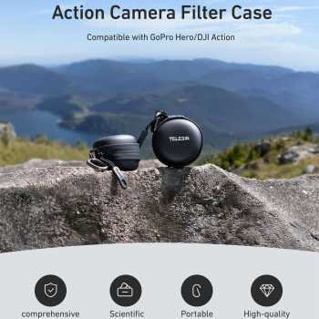 TELESIN Lens Filter Storage Case Action Camera Hard Shell 6 Slot - S6-PRC-17