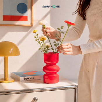 Gambar produk TaffHOME Vas Bunga Kaca Nordic Bottle Vase Flower Pot Home Decor 18cm - AM-18 - 6