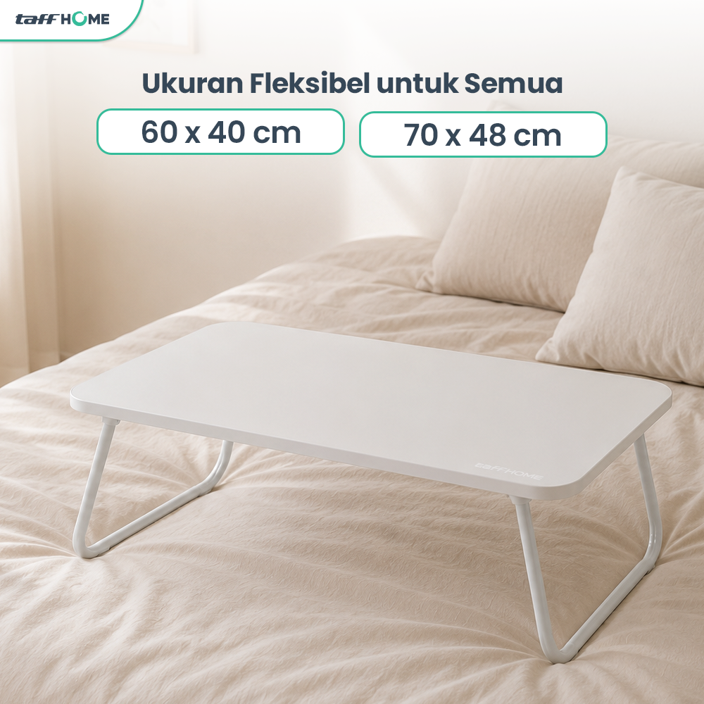 TaffHOME Meja Lipat Laptop Foldable Bed Table 70x48cm - BO67 Gambar produk TaffHOME Meja Lipat Laptop Foldable Bed Table 70x48cm - BO67 - 7