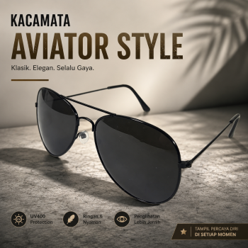 Gambar produk Pro Acme Kacamata Pilot Aviator Style Glasses - CC0744