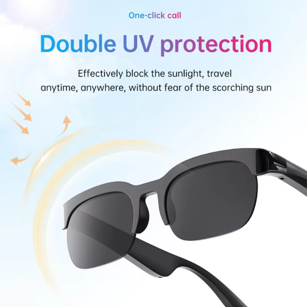 Gambar produk COTAUL Kacamata Bluetooth Headset AI Translation Smart Glasses IPX4 - XG89AI - 7