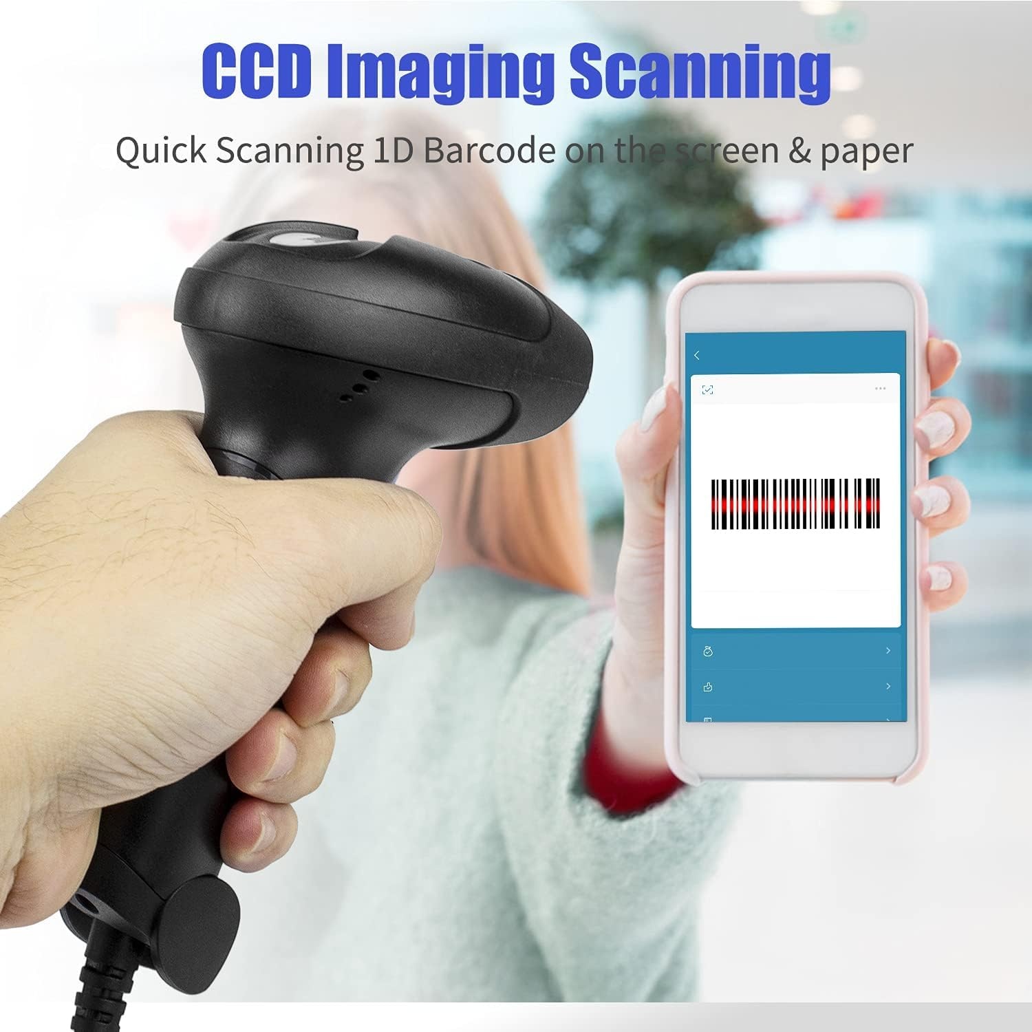 KEFFAR Barcode Scanner 2in1 Bluetooth USB Scanning Gun 1D 2D - L8BL Gambar produk KEFFAR Barcode Scanner 2in1 Bluetooth USB Scanning Gun 1D 2D - L8BL - 4