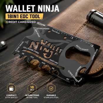 Gambar produk Wallet Ninja Penggaris Kartu Multifungsi 18in1 EDC Credit Card Sized - W085