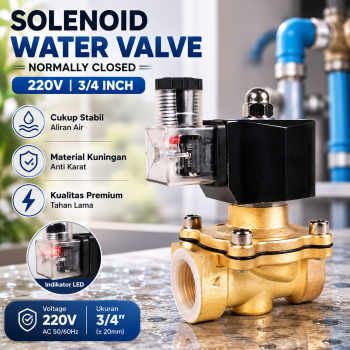 FMA Solenoid Water Valve Switch Electric Normally Closed 220V 3/4 Inch - 2W-20