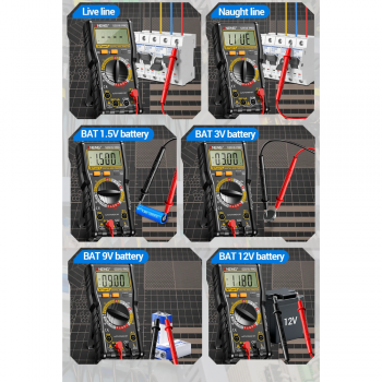 Gambar produk ANENG Digital Multimeter Voltage Tester Battery Test NCV 1999 Count - SZ818 Pro - 4