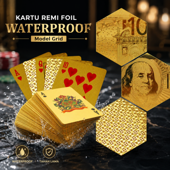 Toddi Kartu Remi Poker Bahan Lapisan Foil Waterproof - TH73A