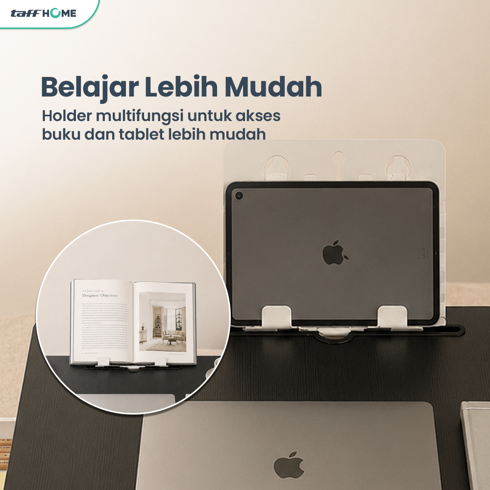 TaffHOME Meja Lipat Laptop Foldable Bed Table with Drawer Cup Holder 60x40cm - BC67 Gambar produk TaffHOME Meja Lipat Laptop Foldable Bed Table with Drawer Cup Holder 60x40cm - BC67 - 4