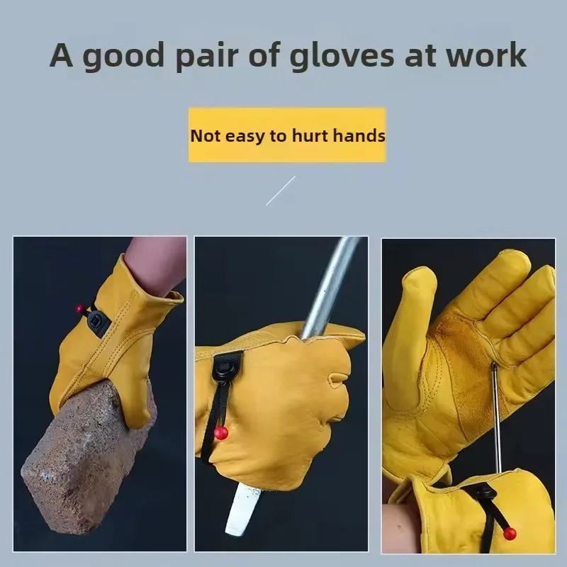 Lamount Sarung Tangan Las Kulit Sapi Cowhide Welding Gloves L - STL-25 Gambar produk Lamount Sarung Tangan Las Kulit Sapi Cowhide Welding Gloves L - STL-25 - 5