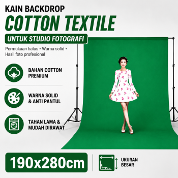 Gambar produk TaffSTUDIO Kain Backdrop Studio Fotografi Cotton Textile Muslin Cloth 190x280cm - B29