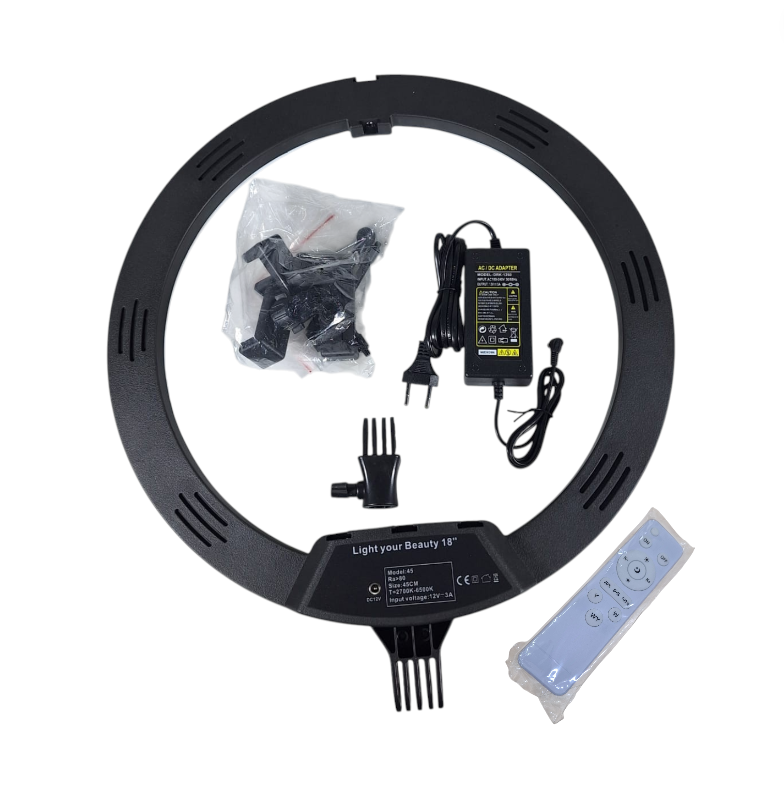 Gambar produk B-Light Lampu Ring Light LED 3in1 Color 3 Phone Holder 45cm 50W - LJJ-18 - 6