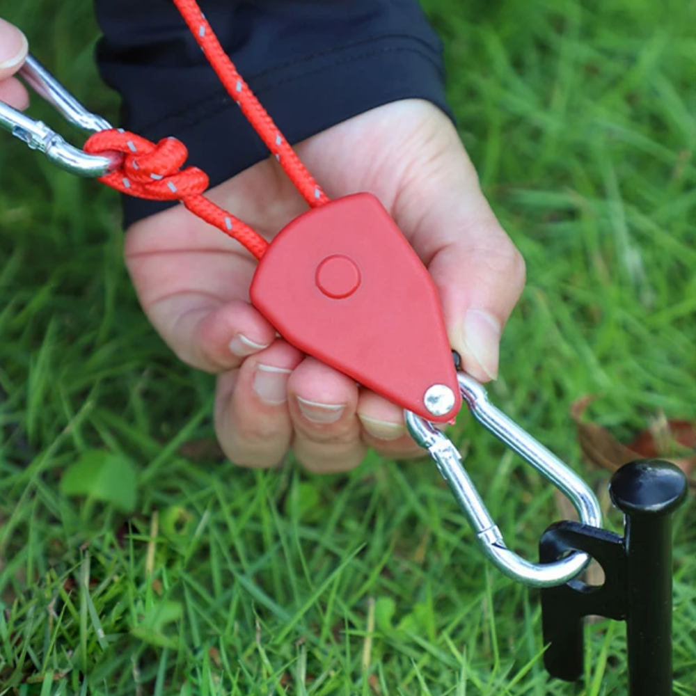 JOFU Tali Tenda Paracord Rope Tent 1/8 Inch Lifting Pulley 4 PCS 2M - SH200 Gambar produk JOFU Tali Tenda Paracord Rope Tent 1/8 Inch Lifting Pulley 4 PCS 2M - SH200 - Kemasan