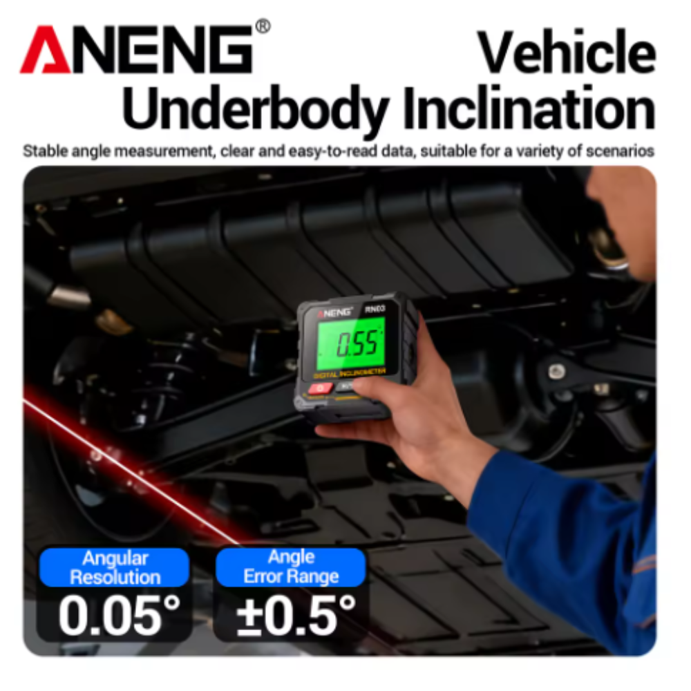 ANENG Inclinometer Digital Rechargeable Alat Ukur Kemiringan Magnetik - RN02 Gambar produk ANENG Inclinometer Digital Rechargeable Alat Ukur Kemiringan Magnetik - RN02 - 1