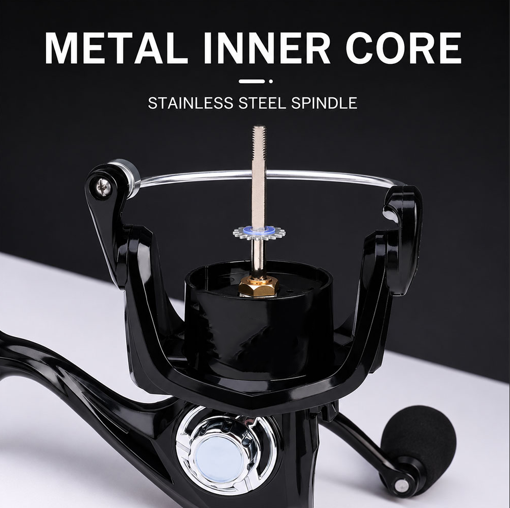 Hei Reel Pancing Spinning Fishing Reel 5.2:1 1000 - HE1000 Gambar produk Hei Reel Pancing Spinning Fishing Reel 5.2:1 1000 - HE1000 - 2