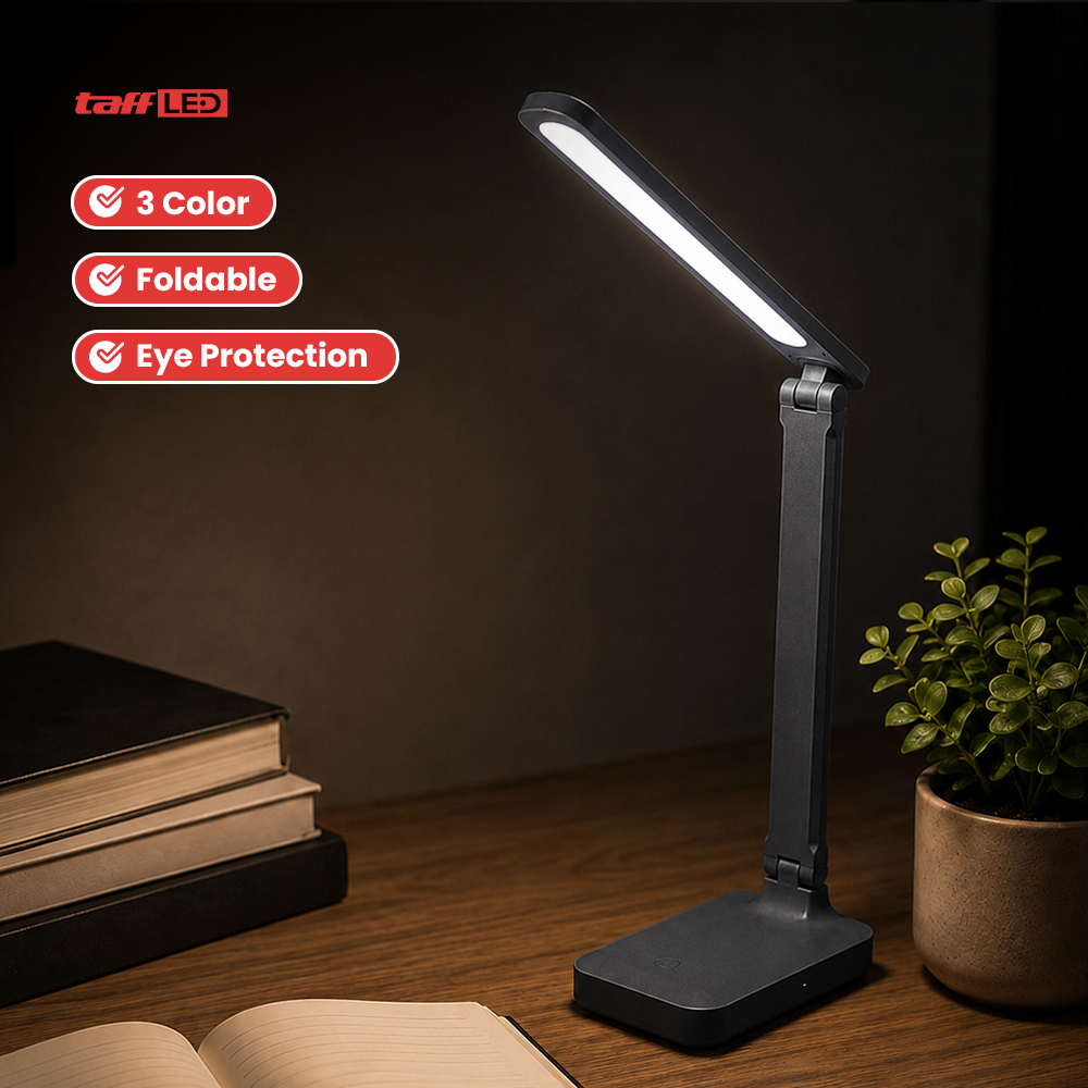 Gambar produk TaffLED Lampu Meja Belajar LED Eye Protection USB Model 8W 3 Color - T302 - Utama