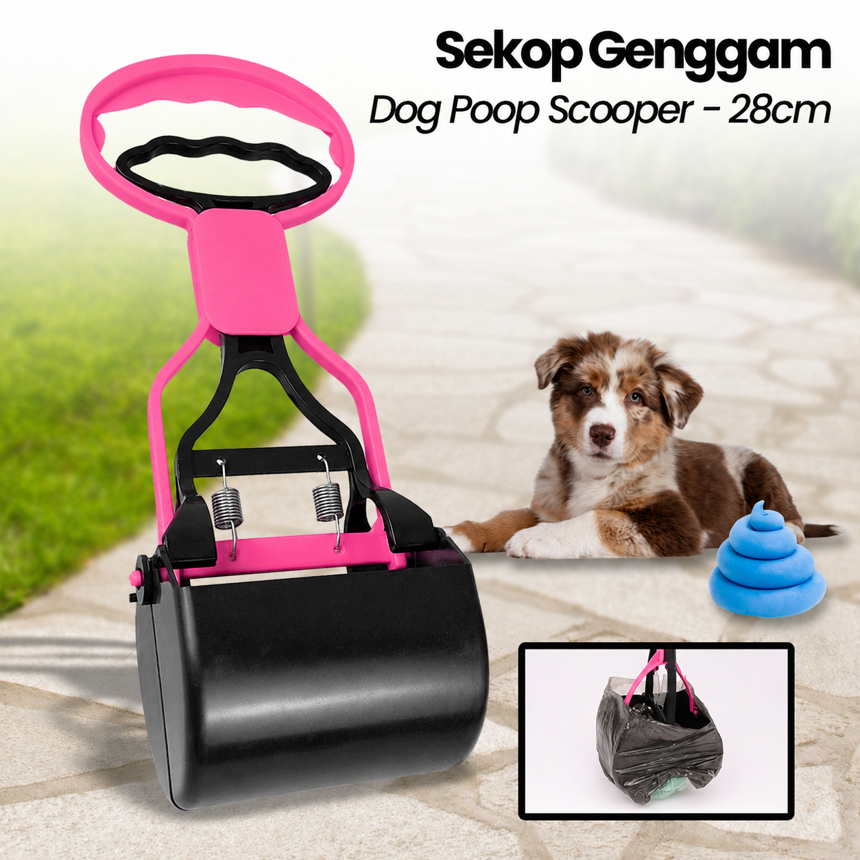 OWBOB Sekop Genggam Dog Pet Pop Scooper Cleaner 28cm - A11707 Gambar produk OWBOB Sekop Genggam Dog Pet Pop Scooper Cleaner 28cm - A11707 - Utama