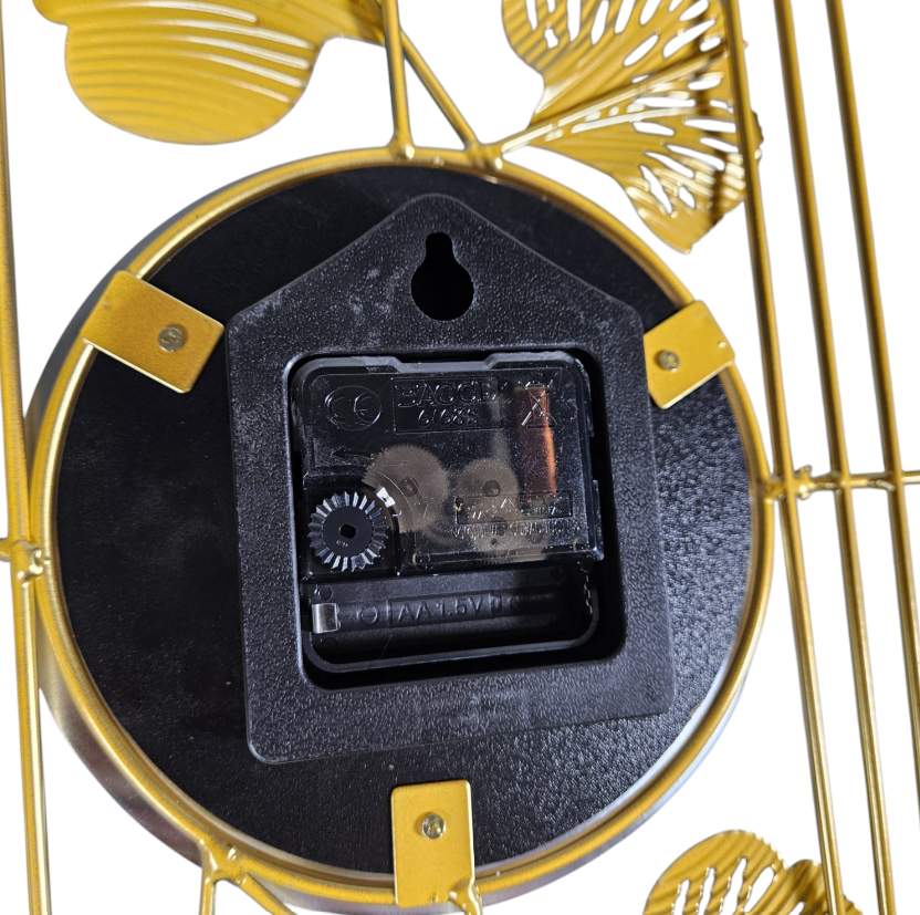 TaffHOME Jam Dinding Aesthetic Ginkgo Iron Quartz Movement 45.5cm - 7231X Gambar produk TaffHOME Jam Dinding Aesthetic Ginkgo Iron Quartz Movement 45.5cm - 7231X - 2
