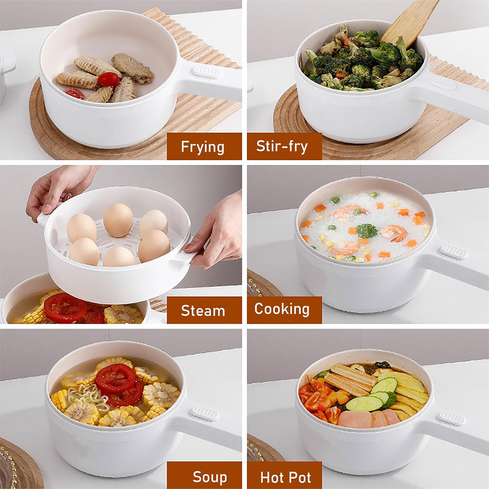 Rimo Panci Listrik Multifungsi Electric Pan with Steaming 2.2L 600W - SDD-18D Gambar produk Rimo Panci Listrik Multifungsi Electric Pan with Steaming 2.2L 600W - SDD-18D - 3
