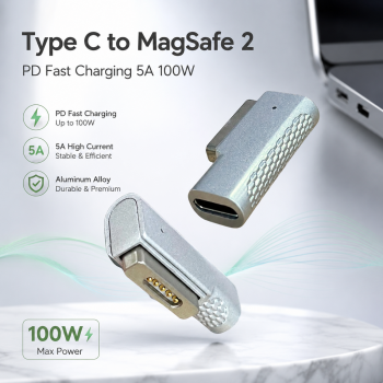 Gambar produk TOPDRA Adapter Type C to MagSafe 2 PD Fast Charging MacBook 5A 100W - TP10