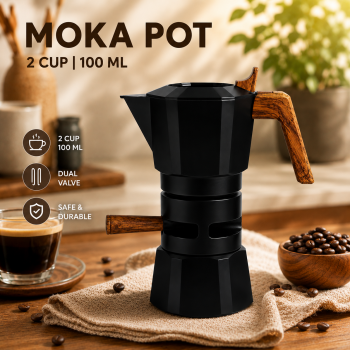 One Two Cups Moka Pot Teko Kopi Espresso Coffee Maker 2 Cup 100ml - L35