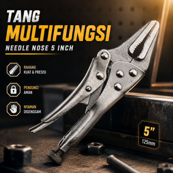 Gambar produk LAOA Tang Multifungsi Pliers Manual Mouth C Type Needle Nose 5 Inch - L100