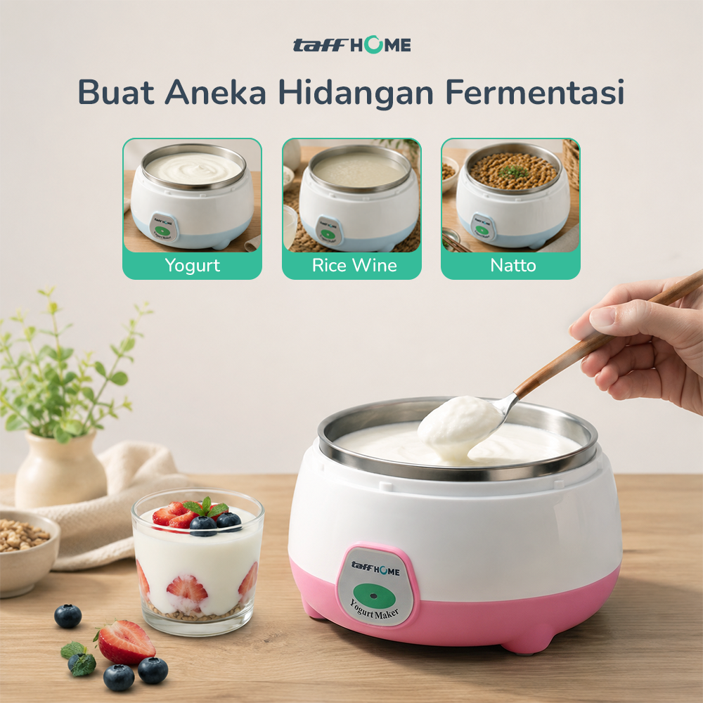 Gambar produk TaffHOME Mesin Pembuat Yogurt Maker Electric Portable 15W 1L - PA-12D - 5