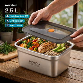 TaffHOME Kotak Makan Anti Tumpah Lunch Bento Box Stainless Steel 201 - KT273