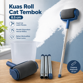 Gambar produk Alloet Kuas Roll Cat Tembok Paint Roller Brush 8.5cm - HD-TVYQS