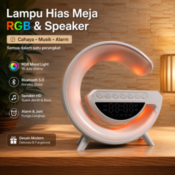 VIKEFON Lampu Hias Meja RGB Wireless Smart Bluetooth Speaker Lamp - mini3401