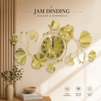 TaffHOME Jam Dinding Quartz Iron Luxury European Style - A1690