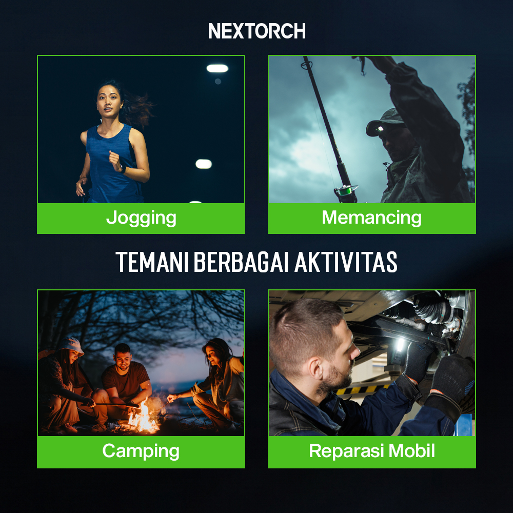 NEXTORCH Senter Kepala LED Headlamp Flashlight Outdoor 1200mAh - MAX STAR Gambar produk NEXTORCH Senter Kepala LED Headlamp Flashlight Outdoor 1200mAh - MAX STAR - 6