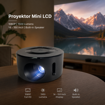 Luxuglow Proyektor Mini Portable LCD Full HD 1080P Built-in Speaker - YT200