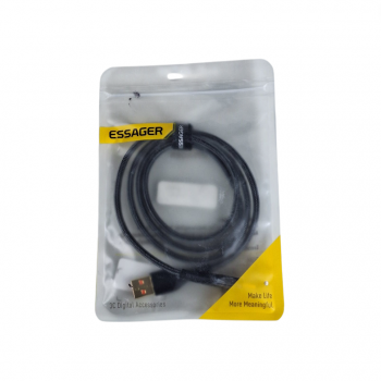 Gambar produk ESSAGER Kabel Data USB A to Type C Fast Charging Braided LED 7A 100W 1M - ES-X29 - Kemasan