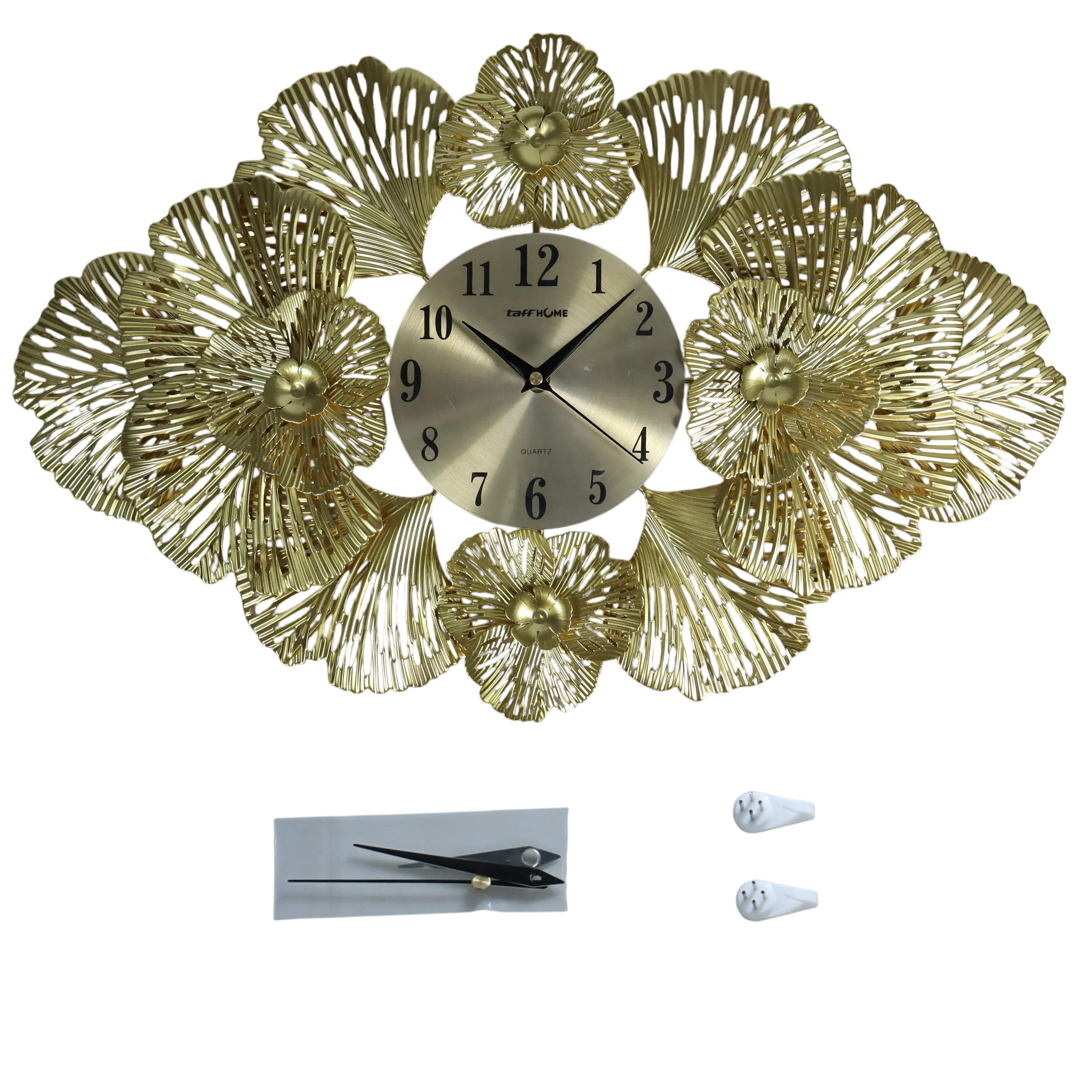 TaffHOME Jam Dinding Besi Flower Luxury Quartz Movement 59.5cm - 26006 Gambar produk TaffHOME Jam Dinding Besi Flower Luxury Quartz Movement 59.5cm - 26006 - 5