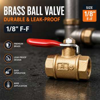 NFJM Ball Valve Stop Keran Mini Copper Gas Water Long Nose Handle - DN20