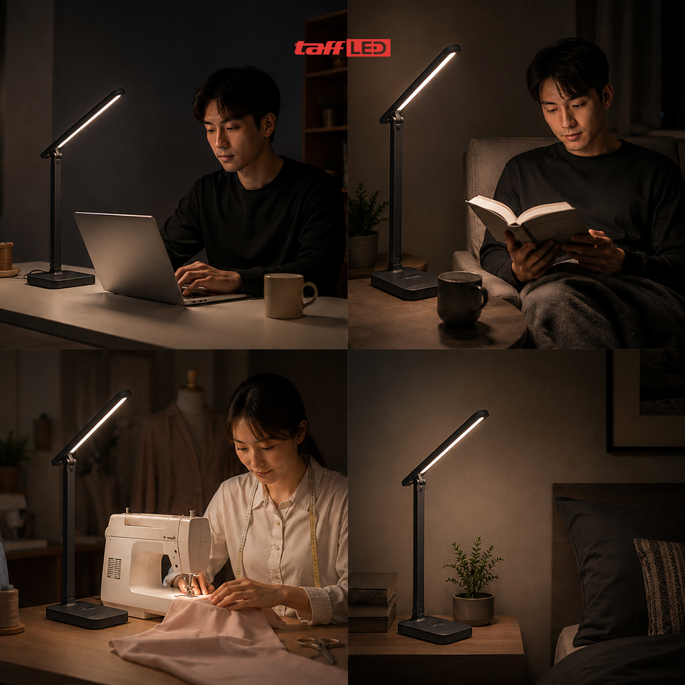 Gambar produk TaffLED Lampu Meja Belajar LED Eye Protection USB Model 8W 3 Color - T302 - 5