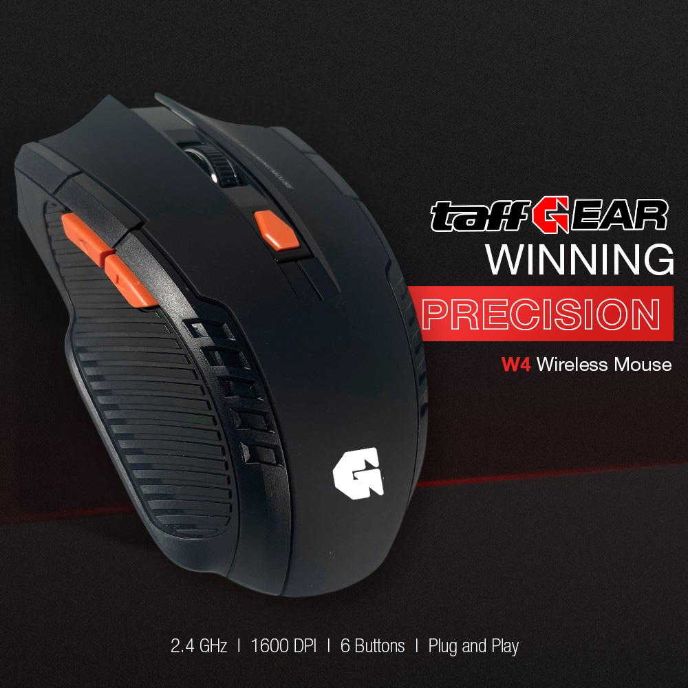 TaffGEAR Mouse Gaming Wireless Optical 2.4GHz Ergonomic 6 Key 1600DPI - W4 Gambar produk TaffGEAR Mouse Gaming Wireless Optical 2.4GHz Ergonomic 6 Key 1600DPI - W4 - Utama